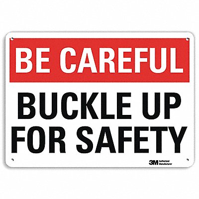 Be Careful Sign 7 in x 10 in Aluminum