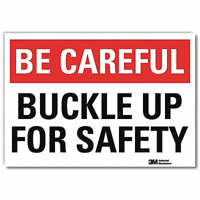 Safety Decal 7 in x 10 in Aluminum