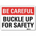 Rflct Seat Belt Lbl 10x14in Alum