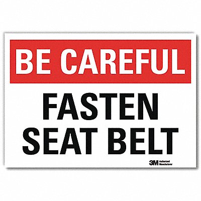 Rflctv Seat Belt Label 7 in x 10 in Alum