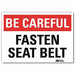 Rflctv Seat Belt Label 7 in x 10 in Alum