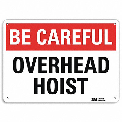 Caution Sign 7 in x 10 in Plastic