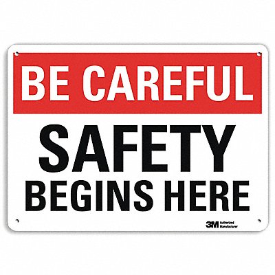 Safety Sign 7 inx10 in Plastic