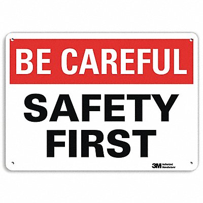Safety Sign 10 in x 14 in Aluminum