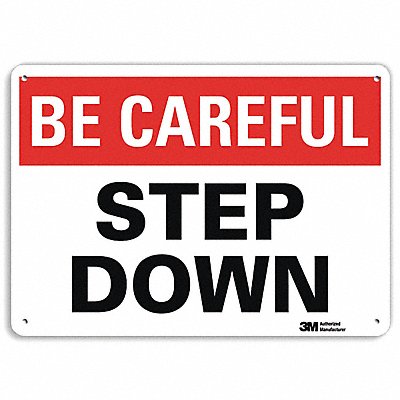 Be Careful Sign 10 in x 14 in Aluminum