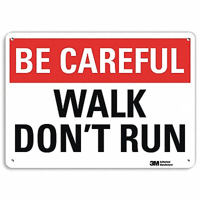 Safety Sign 10 in x 14 in Plastic