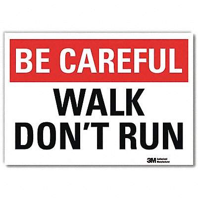 Safety Decal 7 in x 10 in Rflct Sheeting