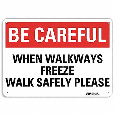 Safety Sign 10 in x 14 in Aluminum