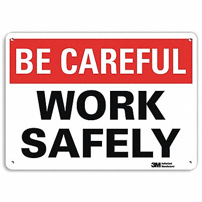 Safety Sign 7 inx10 in Plastic