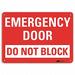Emergency Sign 7 in x 10 in Aluminum