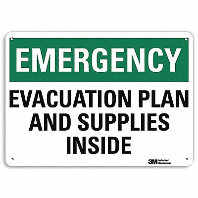 Safety Sign 10 in x 14 in Plastic
