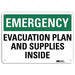 Emergency Sign 10 in x 14 in Aluminum