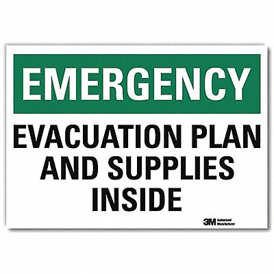 Emgncy Exit Sign 10x14in Rflctv Sheeting
