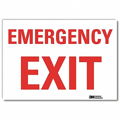Emrgncy Sign 7x10in Reflective Sheeting