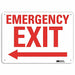 Emergency Sign 7 in x 10 in Aluminum
