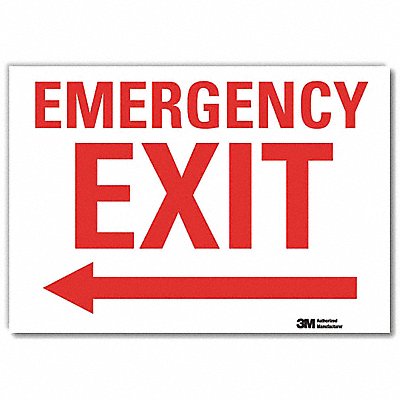 Emergency Sign 5x7in Reflective Sheeting