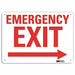 Emergency Sign 10 in x 14 in Aluminum