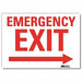 Emergency Sign 5x7in Reflective Sheeting