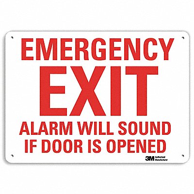 Emergency Sign 10 in x 14 in Aluminum