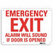 Emergency Sign 10 in x 14 in Plastic