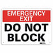 Emergency Sign 7 in x 10 in Aluminum