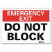 Emergency Sign 5x7in Reflective Sheeting