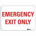 Emergency Sign 10 in x 14 in Plastic