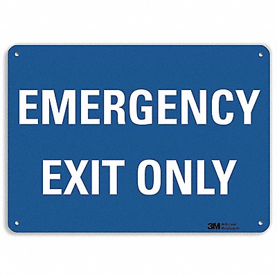 Emergency Sign 10 in x 14 in Aluminum
