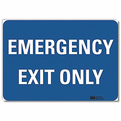 Emergency Sign 10x14in Rflctive Sheeting