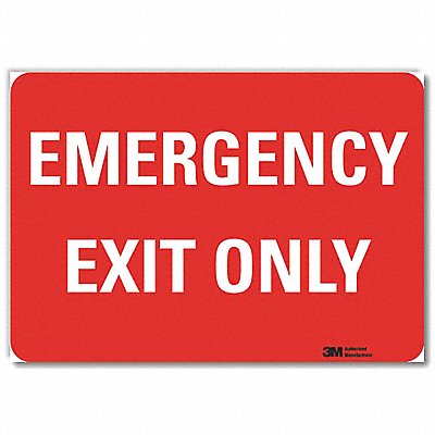 Emergency Sign 5x7in Reflective Sheeting