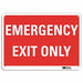 Emergency Sign 7 in x 10 in Aluminum
