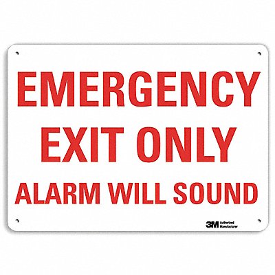 Emergency Sign 7 in x 10 in Plastic