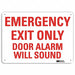 Emergency Sign 10 in x 14 in Aluminum