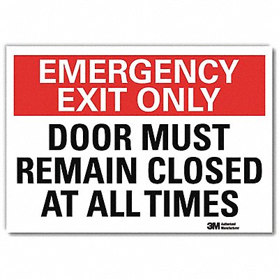 Emergency Sign 5x7in Reflective Sheeting