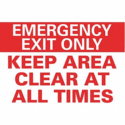 Emergency Sign 5x7in Reflective Sheeting
