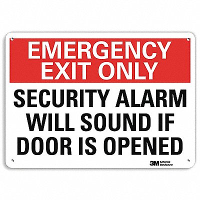 Emergency Sign 7 in x 10 in Plastic