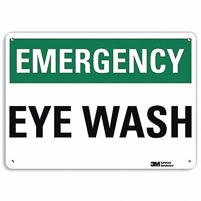Emergency Sign 7 in x 10 in Aluminum