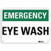 Emergency Sign 7 in x 10 in Aluminum