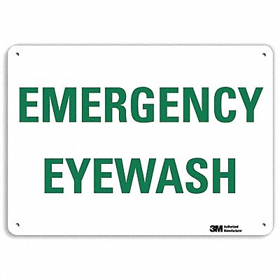 Emergency Sign 7 in x 10 in Aluminum