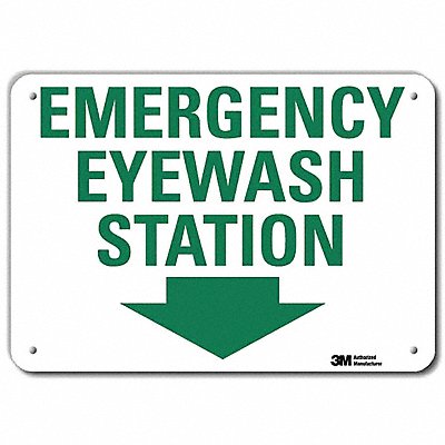 Emergency Sign 7 in x 10 in Aluminum