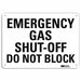 Emergency Sign 10 in x 14 in Aluminum