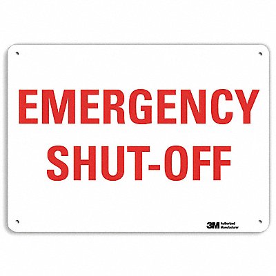 Emergency Sign 7 in x 10 in Aluminum