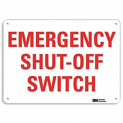 Safety Sign 10 in x 14 in Aluminum