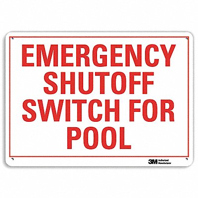 Facility Sign 7 in x 10 in Plastic