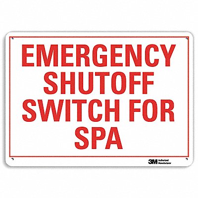 Emergency Sign 7 in x 10 in Aluminum