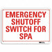 Emergency Sign 10 in x 14 in Aluminum