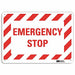 Rflctv Emergency Stop Sign 7x10in Alum