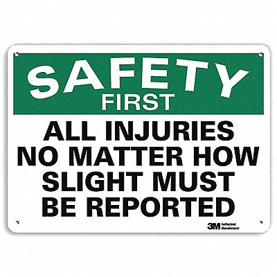 Safety Sign 10 in x 14 in Aluminum