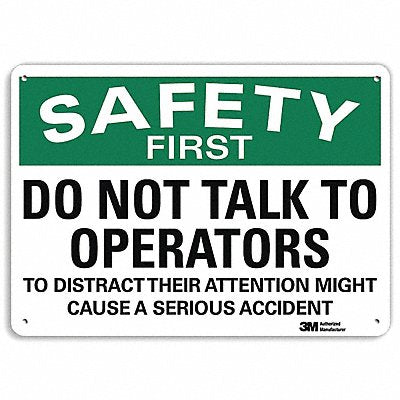 Safety Sign 7 in x 10 in Aluminum
