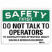 Safety Sign 7 in x 10 in Aluminum